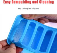 Moule à glaçons flexible en silicone à 10 compartiments étroits, bac à glaçons à démoulage facile, sans BPA, vente en gros, fournitures de cuisine et de bar