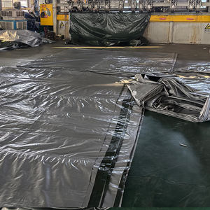 قماش مشمع من البولي إيثيلين عالي الكثافة (HDPE) مخصص من مصنع صيني، مقاوم للماء للاستخدام الخارجي، مطلي باللون الفضي، متين وعالي الجودة. - Product Image 2