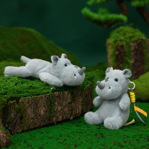 Fabrika doğrudan toptan peluş rinoceros oyuncak PP dolum yumuşak oyuncaklar yüksek kalite mükemmel Unisex tatil hediye doğum günü hediyesi - Product Image 2