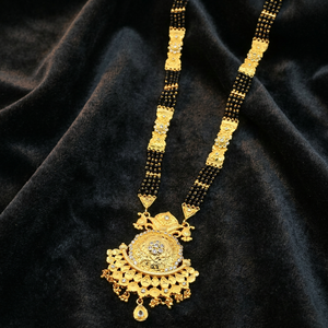 Wholesale 24K Micro Gold Plated AD Stone Long Pendant Mangalsutra Fashion Jewelry Traditional Indian Wedding Season Jewelry - Product Image 1