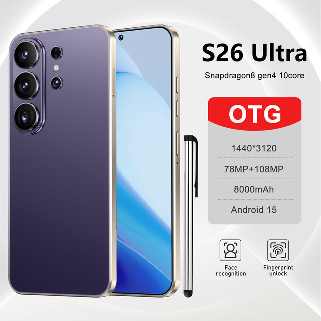 S26 Ultra 7.3inch Deca Core 16G+1TB Android15 Dual SIM Wholesale Good Price Factory Unlocked Mobile Phones 5G Smartphones