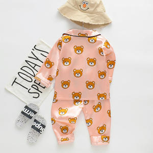 Pijamas de Dos Piezas para Niños, Primavera-Otoño 2021, Diseño de Oso Animado, Cómodos, de Una Sola Pieza - Product Image 4