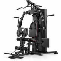 Station de musculation compacte multifonction en acier pour la maison, avec pile de poids de 68 kg, équipement d'entraînement de force pour exercices du corps entier