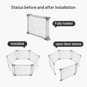 <span class=keywords><strong>Porte</strong></span> pivotante de parc de jeu pour bébé, pliable et sûr, pour enfants, intérieur, pour tout-petit enfant - Product Image 5