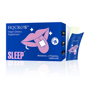 Films buccaux de mélatonine pour le sommeil, dissolution rapide, sans eau, soulage le décalage horaire et l'insomnie, essentiel pour les voyages, étiquette personnalisée, fournisseur en gros - Product Image 1