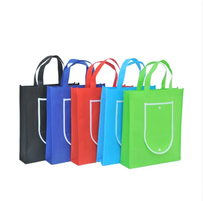 الترويجية أفضل الأسعار قابلة للطي التي يمكن إعادة استخدامها كيس بقالة حقيبة تسوق قابلة للطي غير حقيبة من القماش