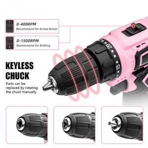 NEOBRISKEN 12V Lithium Battery Two-speed Drill Rechargeable Percussion <b>Set</b> Multi-function Bit 1500rpm N317 Drill & <b>Screwdriver</b> K - Product Image 5