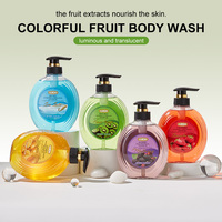 UUKKG OEM ODM Direct leverbaar Fruitgeurende douchegel Aardbei Kiwi Moerbei VC Verlichtende Zoutscrub Lichaamswasgel