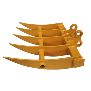 Râteaux à racines manuels pour excavatrice, râteaux mécaniques à grande capacité, râteaux à racines hydrauliques inclinables pour excavatrice de 1t, 2t, 3 tonnes - Product Image 1