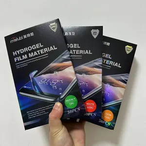 50 cái/gói mietubl linh hoạt Hydrogel phim HD sự riêng tư Matte điện thoại màu xanh bảo vệ màn hình cho máy cắt mà không cần cắt mã <span class=keywords><strong>QR</strong></span> Devia - Product Image 6