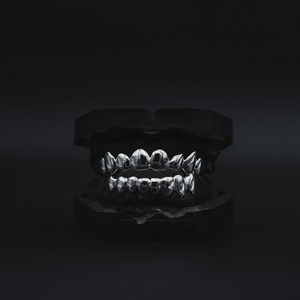 Grillz uni en argent sterling 925 massif pour bijoux de mode fins plaqués argent unisexe sans diamant - Product Image 1