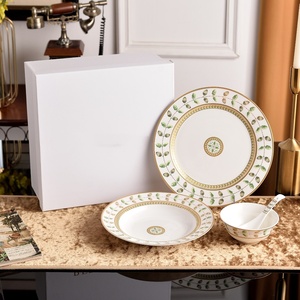 Hot Selling Bone China Wedding <b>Decor</b> <b>Plates</b> Unique Grey Marble Design Fashion Dishes & Tableware - Product Image 3