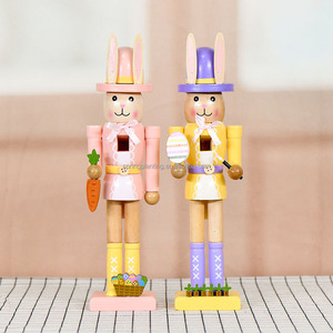 PRINTEMPS PLANTATION 2025 Nouveau Style 30CM Lapin De Pâques-<span class=keywords><strong>Casse</strong></span>-Noisette Créative Nut Soldier, Décoration En Bois Massif Cadeau Artisanat Ornement - Product Image 1