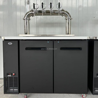 Distributeur de bière AMED en acier inoxydable pour équipement de restauration commerciale, tour de 8 fûts, capacité 400L, réfrigérateur de bar pour événements