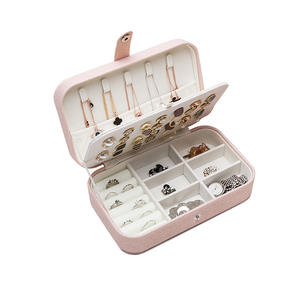 Organizador de Joyas de Cuero PU para Mujer, Estuche de Viaje con Logotipo Personalizado, Caja de Regalo de Navidad de Doble Capa para Collares - Product Image 1