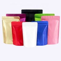 Sachets Doypack en aluminium Mylar blanc mat, à fond carré et fermeture éclair, anti-odeur, pour aliments