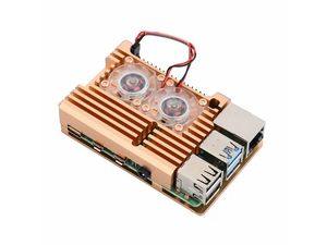 Boîtier en aluminium avec double ventilateur SKU RP4CAV11, un bon boîtier pour Raspberry Pi 4/ 4B C930 - Product Image 4