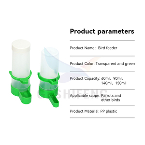 Alimentador de pájaros automático de plástico <span class=keywords><strong>para</strong></span> mascotas, bebedero de agua <span class=keywords><strong>para</strong></span> pájaros, loro, 150ml, ml - Product Image 3