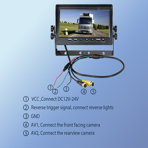 <span class=keywords><strong>7</strong></span>英寸1080P高清防水汽车监视器后视图像显示卡车倒车摄像头系统 - Product Image 6