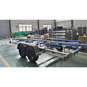 <span class=keywords><strong>Remorque</strong></span> <span class=keywords><strong>bateau</strong></span> en aluminium à double essieu de 23 pieds, capacité 3500 lb, avec couchettes moquettées, poteaux de guidage, éclairage submersible et couchettes en polyéthylène, numéro VIN - Product Image 4