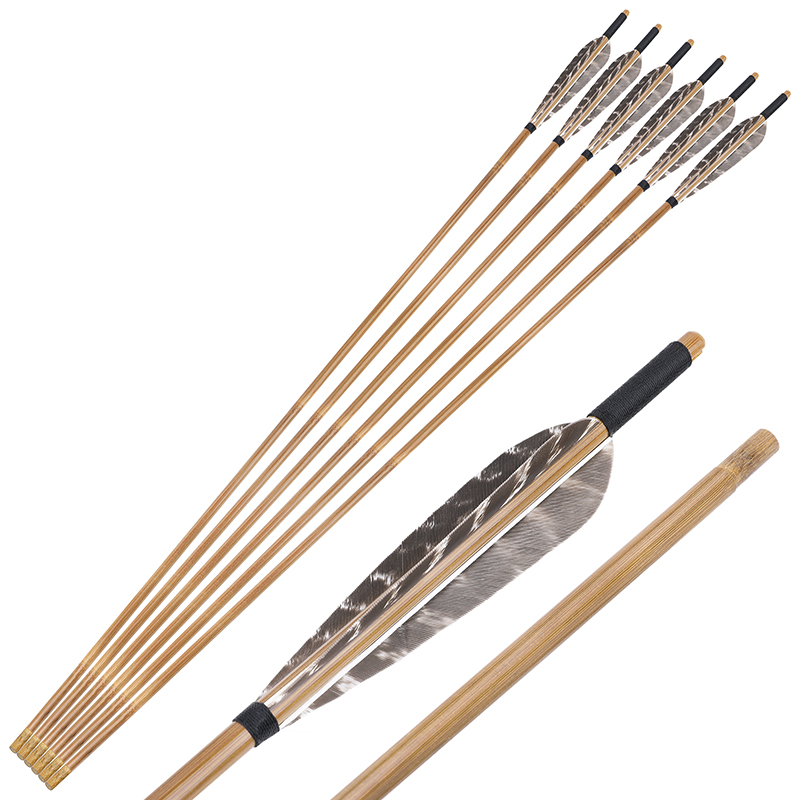 33 Bambus Pfeile Schfte  84cm/33 Zoll,  8mm, Ca. 30g  Fr Bogenjagd &  DIY Arrow Blue Ray
