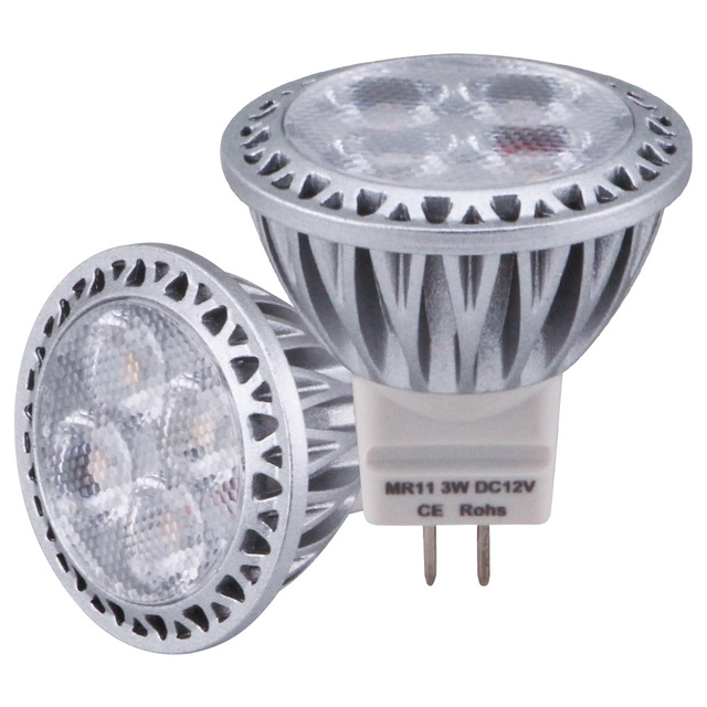 100lm 3W High Power DC12V LED Spot Light G5.3 MR11 with IP44 CRI80 3-Year Warranty Dimmable 50000 Hours Lifespan