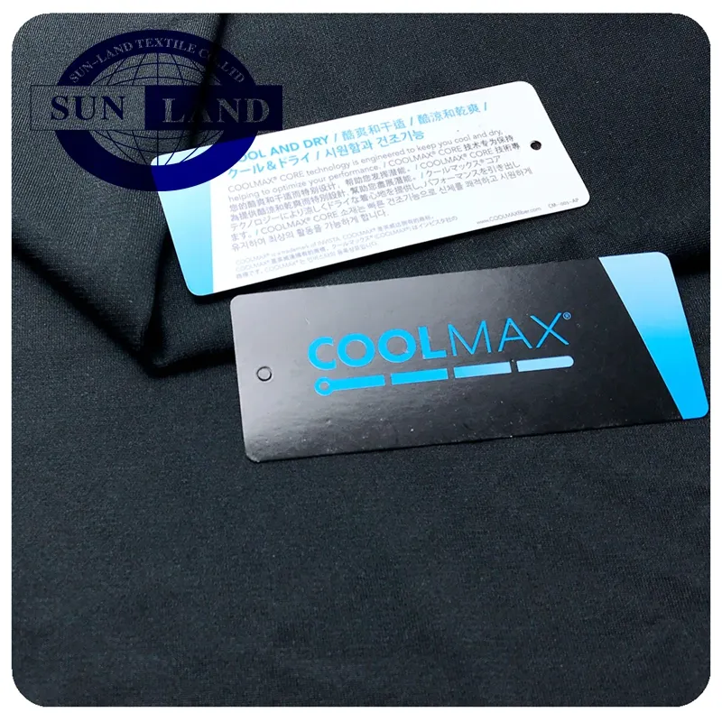 Coolmax เสื้อกีฬาผ้ายืดสแปนเด็กซ์โพลีเอสเตอร์,เสื้อผ้ากีฬาแบบแห้งเร็วผ้าถักสำหรับชุดกีฬา