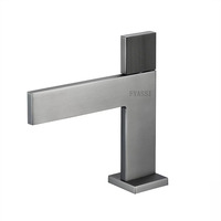 Robinet de lavabo FYASSI minimaliste en laiton brossé doré, thermostatique, à commande tactile, monocommande, monotrou, à poser, avec cartouche céramique