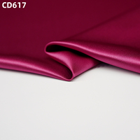 HYSK 100% Reiner Seidensatin-Stoff in Chinesischem Rot, Seide 6A-Qualität, 30MM, 120 Mehrfarbige Marokkanische Unifarbene Charmeuse-Satin-Stoffe