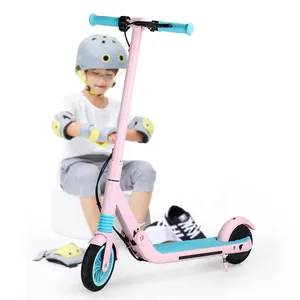 Großhandel kid 10 rosa roller-Lightweight Electric Kids roller 2 Wheel Folding Mobility Best Push Kids Electric Scooter