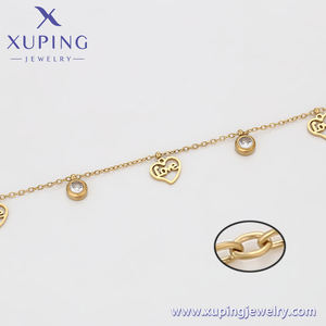 XUPING T000753257 Mejor diseño de texto de amor Serie diaria 14K Color oro Mujer Joyería de acero inoxidable Pulsera simple de moda - Product Image 6