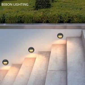 Lampe <span class=keywords><strong>LED</strong></span> pour escalier d'angle rond et carré étanche IP65 pour l'extérieur Corps en aluminium encastré pour mur et pied pour le jardin - Product Image 2