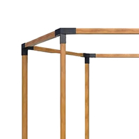 Structure de support de pergola en acier au carbone noir moderne, robuste, thermolaquée, pour connecteurs de structure en bois 4x4, fournie directement par l'usine