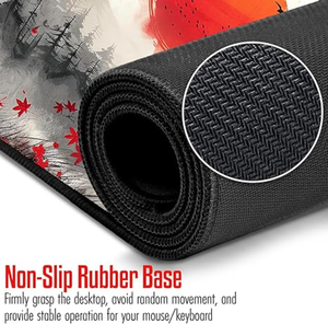 Tapis de souris gaming Sakura, 31,5 x 15,7, étanche, bords cousus, en caoutchouc chauffant, antidérapant, écologique, en stock, directement de l'usine - Product Image 4