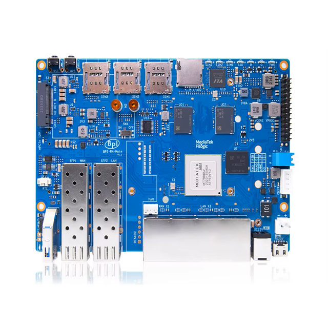Banana Pi Bpi-r4 Mediatek Mt7988a Quad-core Corex-a73 4gb Ddr4 Support Openwrt Smart Router Board Dual Gigabit Ethernet Ports