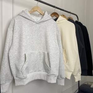 Hip Hop 500G Sweat-shirt ample à capuche en molleton décontracté uni épais confortable élégant <span class=keywords><strong>Street</strong></span> <span class=keywords><strong>Wear</strong></span> Impression personnalisée Sweat-shirts pour hommes - Product Image 2