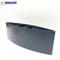 Nouveau Profilé à persiennes en aluminium pour fenêtre/porte/toit Pergola Large Airfoil Blade Profilés en aluminium