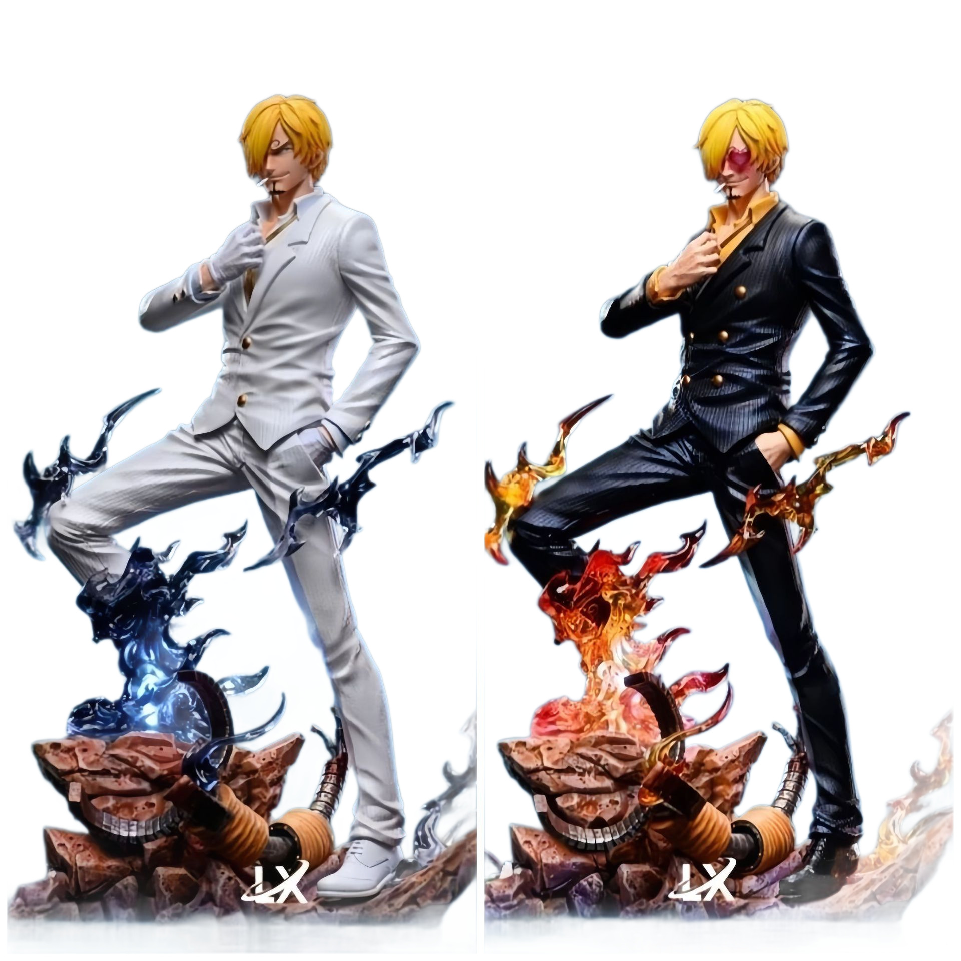 Figurine One Piece 22cm - Luffy & Trafalgar Law - Trio Des Capitaines - PVC 2024