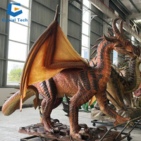 Dragon animé réaliste AD-02 Dragon Western Animatronic réaliste avec fumer pour la décoration du spectacle d'Halloween en silicone