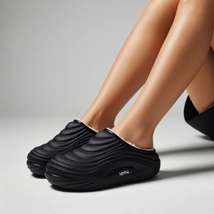 Chaussons plats imperméables pour femmes, doublure en EVA, semelle intermédiaire, bout rond, usage domestique, pour l'hiver - Product Image 2