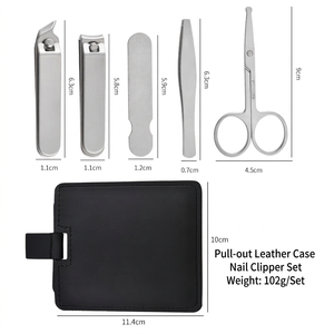 Set de Manicura y Pedicura Portátil de Acero Inoxidable, Estilo Tarjeta de Crédito, con Estuche de PU para Viaje - Product Image 4