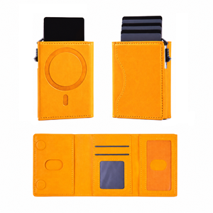 Multifunctional 3 in 1 Magnetic <b>Wallet</b> Trifold <b>Card</b> <b>Holder</b> RFID Blocking Pop Up Phone Back <b>Wallet</b> with 2 ID Windows Cash Slot - Product Image 1
