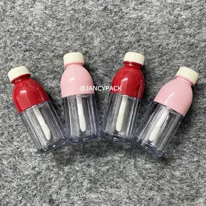 JANCY PACK 6ml Personalizar Atacado lábio tint garrafa Mini Bonito Vermelho Rosa Wand Crianças Lipgloss Tube