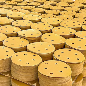 Klett-Schleifscheibe 6 Zoll 15 Löcher Runde Schleifscheibe Gelbe Schleifpapier-Scheibe zum Polieren - Product Image 4