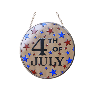 Venta al por mayor nuevo diseño decorativo para colgar en la pared artes Suncatcher adornos al aire libre excelente vidrio Art Deco estilo 6 "Gracias - Product Image 1