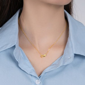 สร้อยคอจี้หัวใจตัวอักษรสีเงิน925ปรับแต่งได้สำหรับผู้หญิงเครื่องประดับที่ใช้งานได้หลากหลายแบบเรียบง่ายหรูหรา - Product Image 5