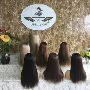 Beauty girl 100% parrucche di capelli umani vergini prezzo economico parrucche di base mono di capelli umani reali europei per donne di pelle <span class=keywords><strong>bianca</strong></span> - Product Image 6