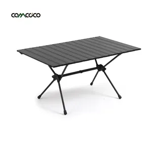 Oem campingtisch Kamp masasi Mesa bên ngoài 2.45kg Nhôm xách tay bãi biển BBQ Dã Ngoại Có thể gập lại cắm trại gấp nâng bàn ngoài trời