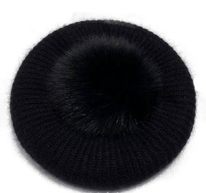 <span class=keywords><strong>Bonnet</strong></span> béret <span class=keywords><strong>en</strong></span> tricot acrylique <span class=keywords><strong>en</strong></span> <span class=keywords><strong>laine</strong></span> angora de qualité supérieure de luxe avec grand <span class=keywords><strong>pompon</strong></span> <span class=keywords><strong>en</strong></span> fourrure de renard véritable et amovible - Product Image 3