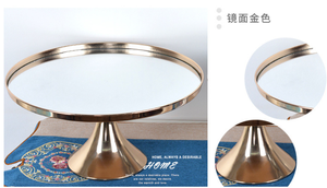 热销派对用品圆形金属蛋糕架展示下午茶点心盘蛋糕盘纸杯蛋糕装饰用品 - Product Image 5